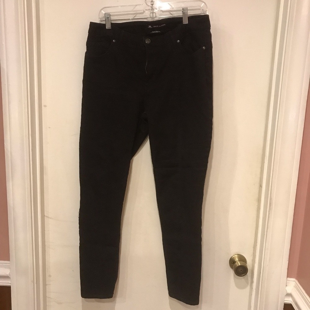 Black skinny stretch jeans
